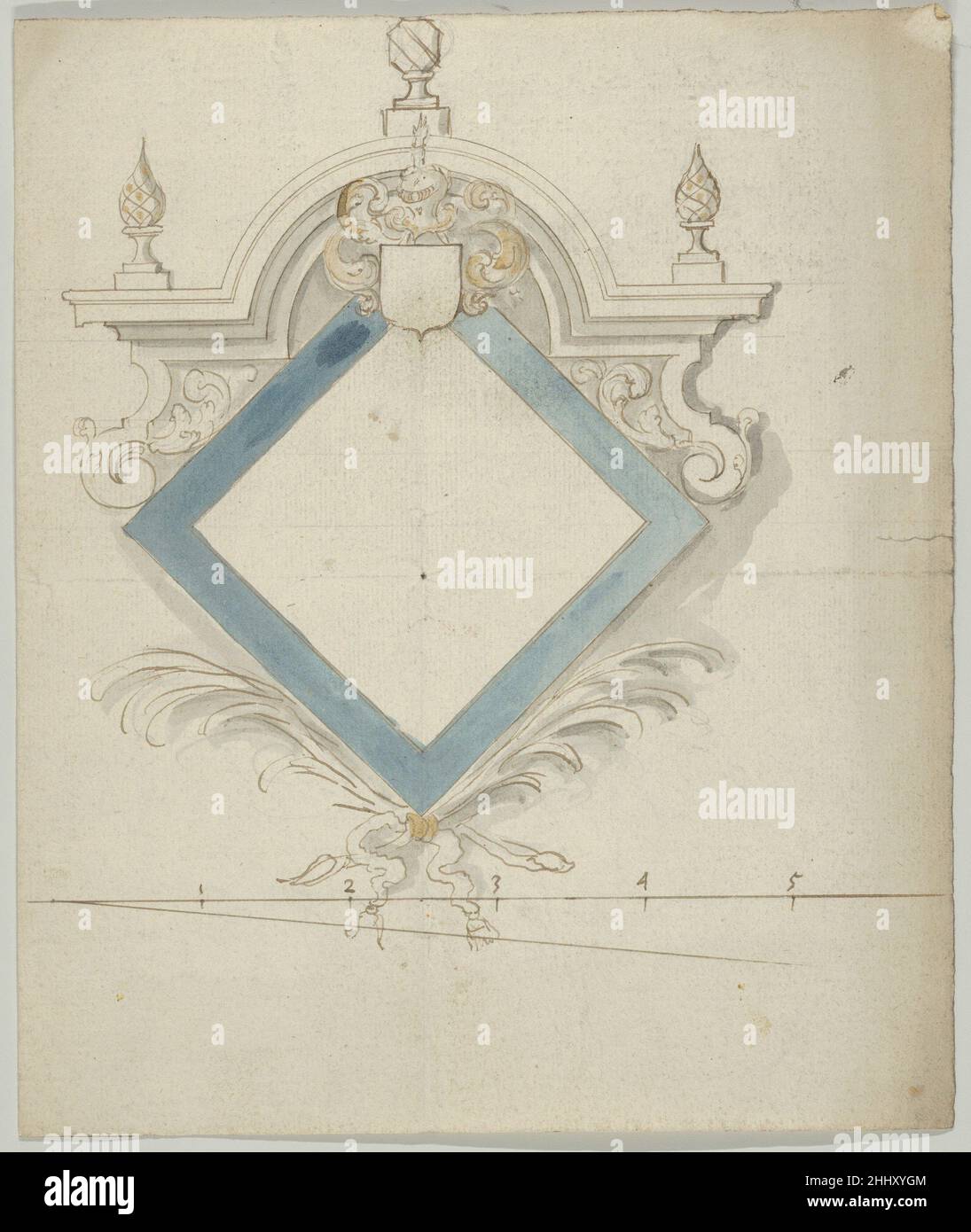 Épitaphe avec panneau en forme de losange ca.1683 Anonymous, Flamand.Épitaphe avec panneau en forme de losange 679426 Banque D'Images