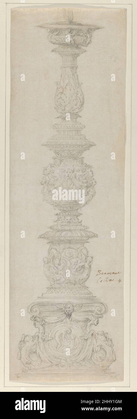 Design pour un Candelabra ca.1550–80 Bernardo Buontalenti (Bernardo delle Girandole) Italien.Conception pour un Candelabra 625438 Banque D'Images