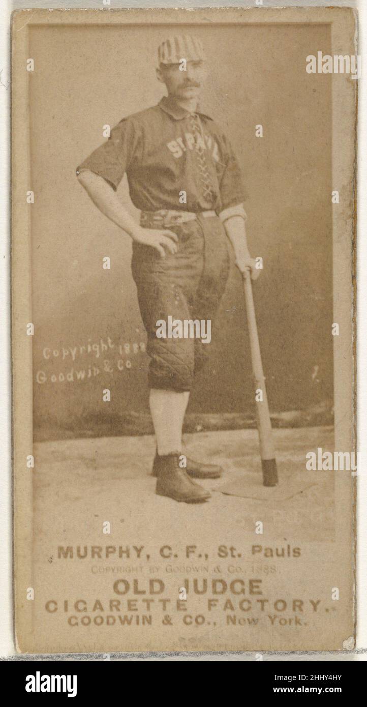 Patrick Lawrence « Larry » Murphy, Centre Field, St. Paul Apôtres, de la série Old Judge (n172) for Old Judge cigarettes 1888 émise par Goodwin & Company la série « Old Judge » de cartes de baseball (n172) a été émise par Goodwin & Company de 1887 à 1890 pour promouvoir les cigarettes Old Judge.Patrick Lawrence 'Larry' Murphy, Centre Field, St. Paul Apôtres, de la série Old Judge (n172) pour Old Judge cigarettes 404436 Banque D'Images