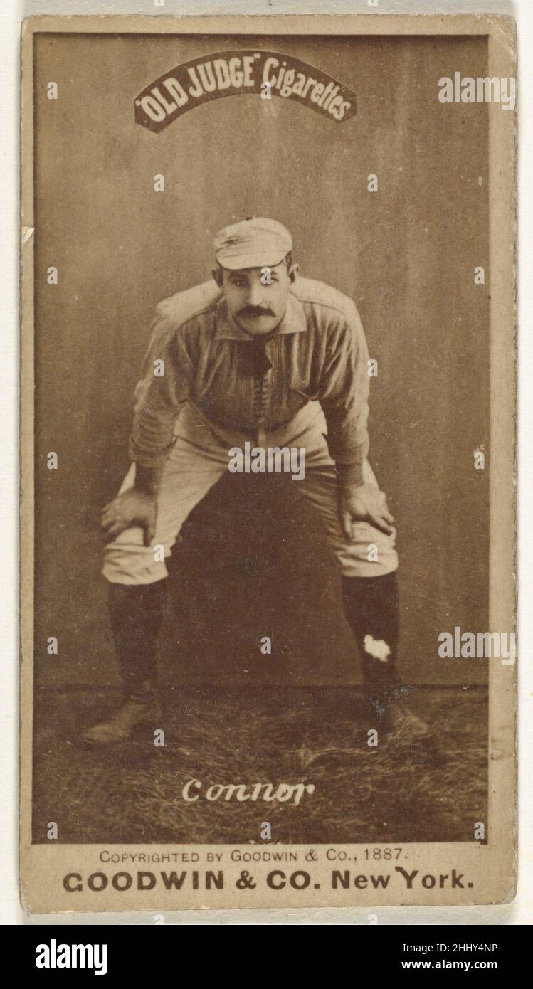 Roger Connor, New York Giants/Gothams, de la série Old Judge (n172) for Old Judge cigarettes 1887 émise par Goodwin & Company la série « Old Judge » de cartes de baseball (n172) a été émise par Goodwin & Company de 1887 à 1890 pour promouvoir les cigarettes Old Judge.Roger Connor, New York Giants/Gothams, de la série Old Judge (n172) pour Old Judge cigarettes 404649 Banque D'Images