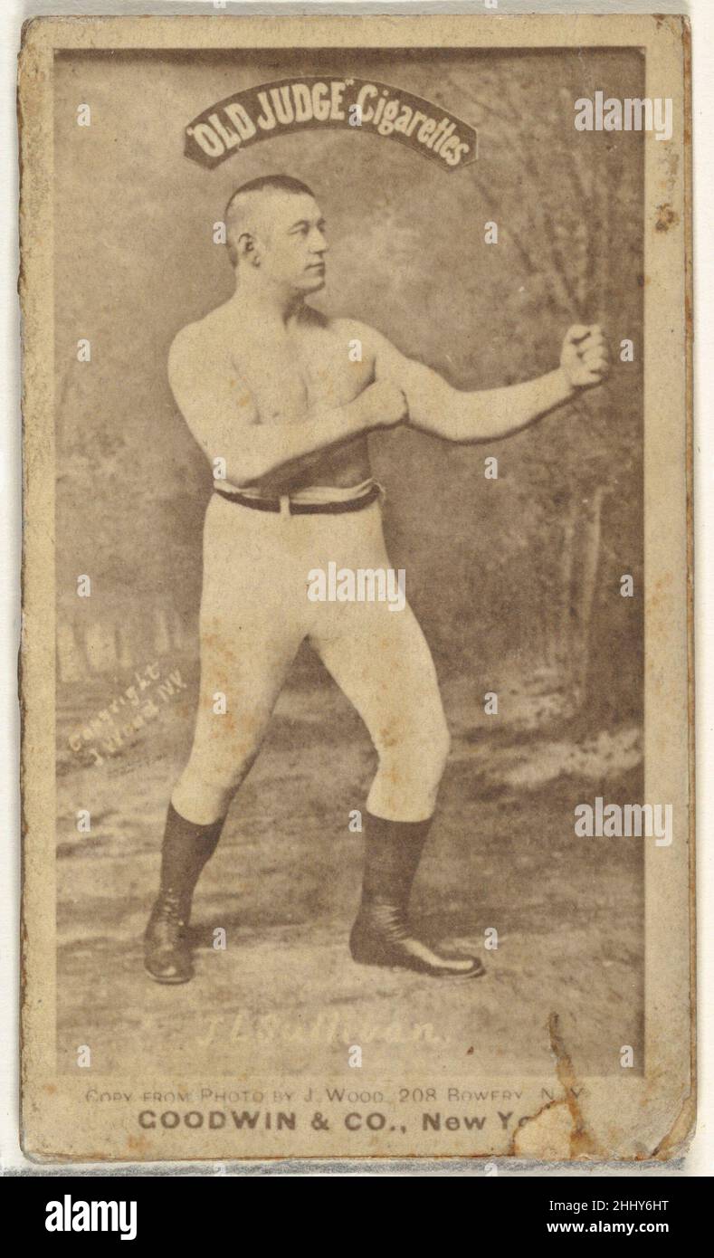 John L. Sullivan, de la série célébrités et Prizefighters (N174) pour les cigarettes Old Judge 1887–88 émises par Goodwin & Company la série de cartes professionnelles « célébrités et Prizefighters » (N174) a été émise par Goodwin & Company de 1887-88 pour promouvoir les cigarettes Old Judge et Gypsy Queen.John L. Sullivan, de la série célébrités et Prizefighters (N174) pour Old Judge cigarettes 405808 Banque D'Images