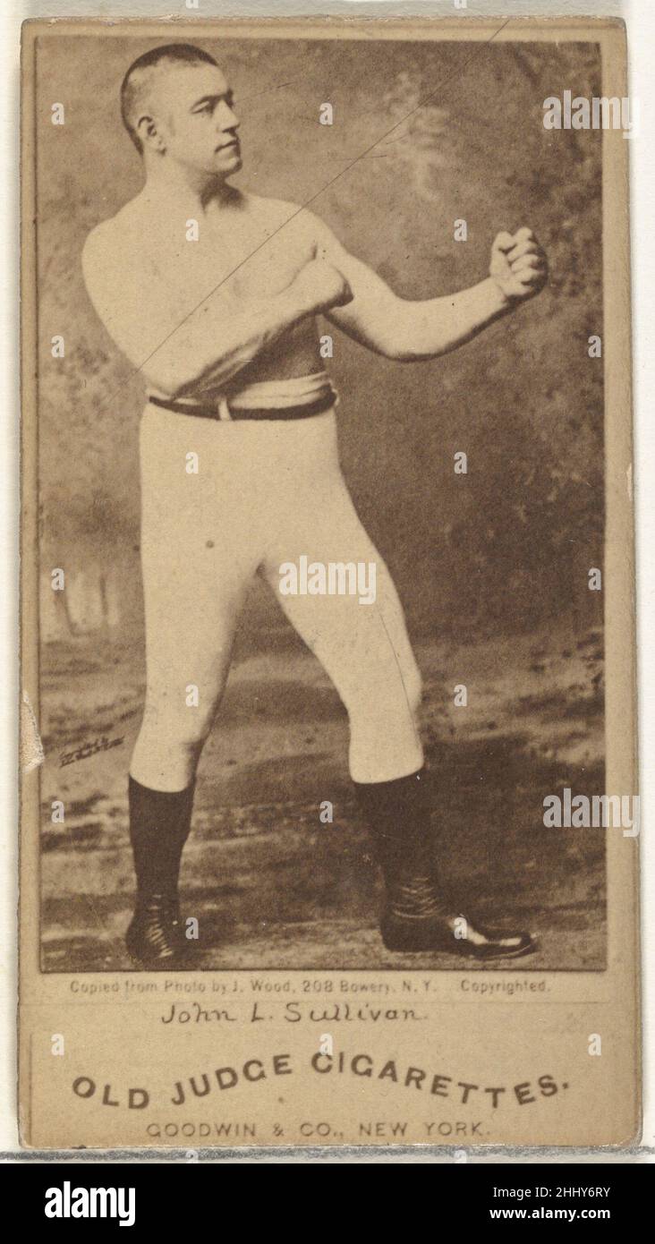 John L. Sullivan, de la série célébrités et Prizefighters (N174) pour les cigarettes Old Judge 1887–88 émises par Goodwin & Company la série de cartes professionnelles « célébrités et Prizefighters » (N174) a été émise par Goodwin & Company de 1887-88 pour promouvoir les cigarettes Old Judge et Gypsy Queen.John L. Sullivan, de la série célébrités et Prizefighters (N174) pour Old Judge cigarettes 405813 Banque D'Images