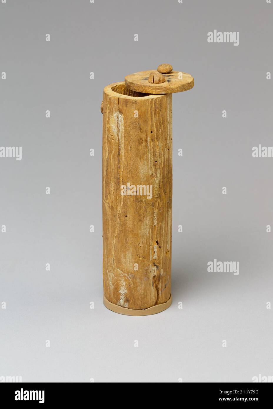 Boîte de Scribe cylindrique ca.1479–1458 C.-B. Nouveau Royaume.Boîte de Scribe cylindrique 554661 Banque D'Images