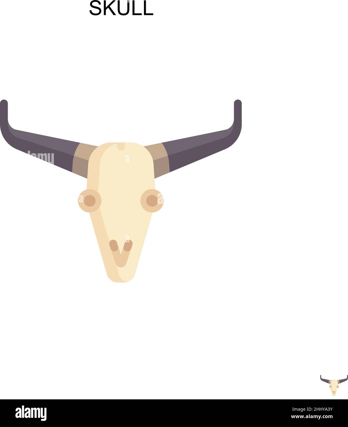 Icône de vecteur simple du crâne.Modèle de conception de symbole d'illustration pour élément d'interface utilisateur Web mobile. Illustration de Vecteur