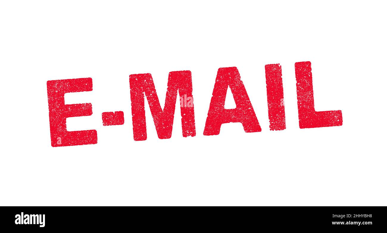 Illustration vectorielle du mot E-Mail en tampon d'encre rouge Illustration de Vecteur