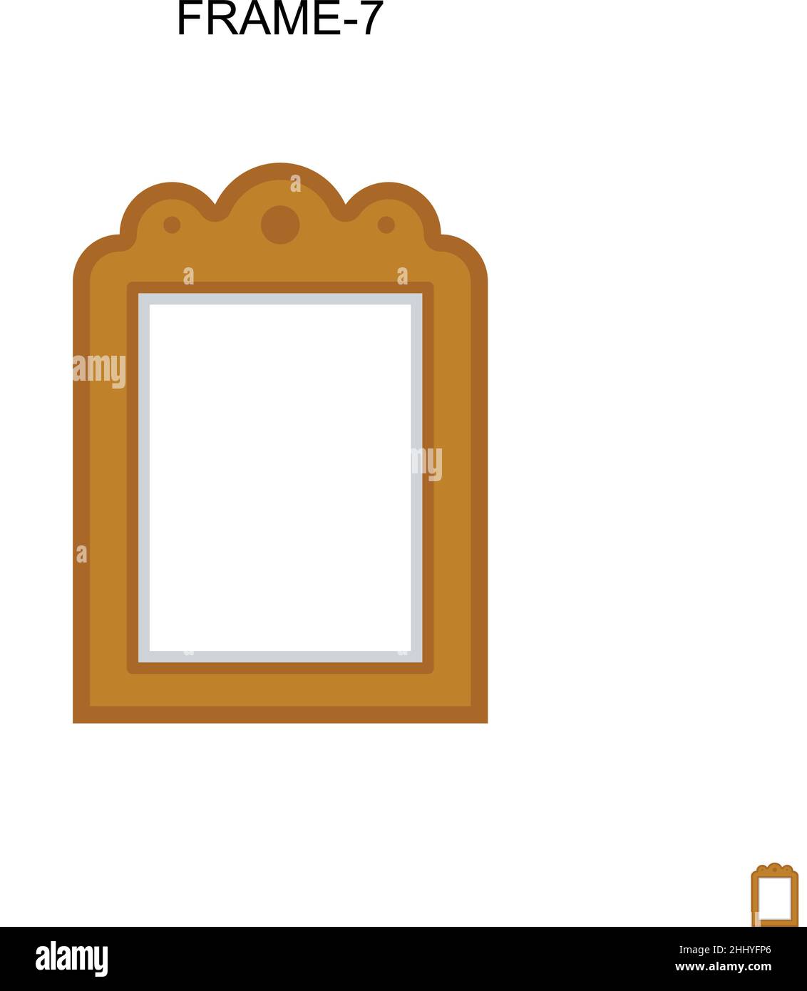 Icône de vecteur simple Frame-7.Modèle de conception de symbole d'illustration pour élément d'interface utilisateur Web mobile. Illustration de Vecteur