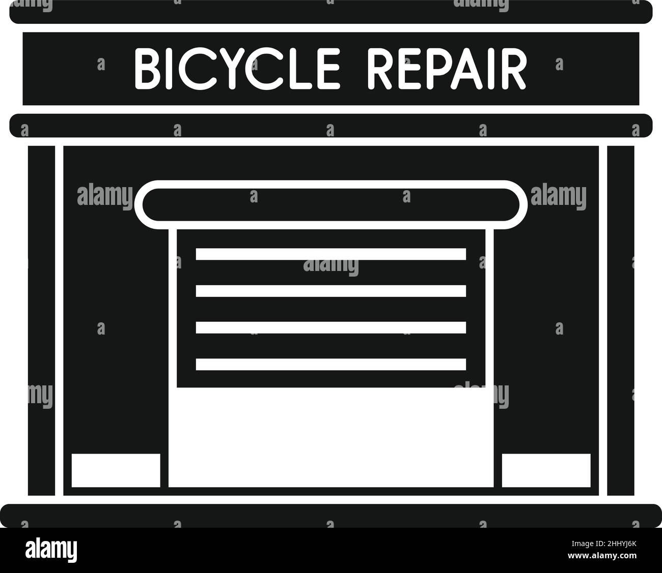 Garage de réparation de vélo icône vecteur simple.Réparation de vélo.Atelier de service Illustration de Vecteur