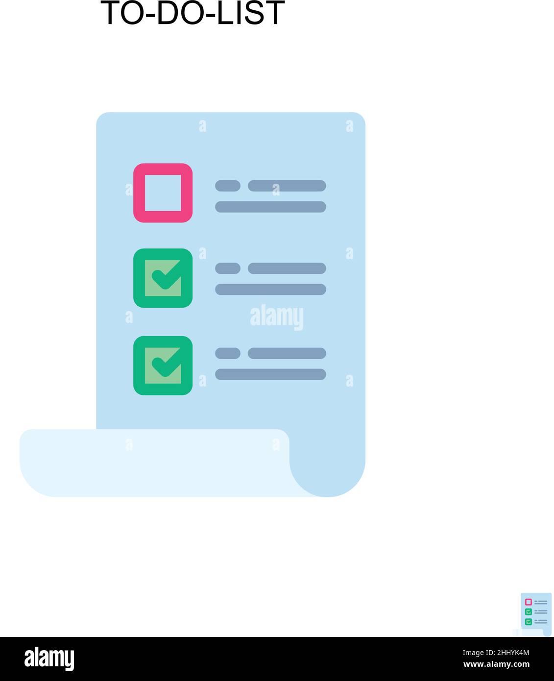 Icône de vecteur simple liste des tâches.Modèle de conception de symbole d'illustration pour élément d'interface utilisateur Web mobile. Illustration de Vecteur