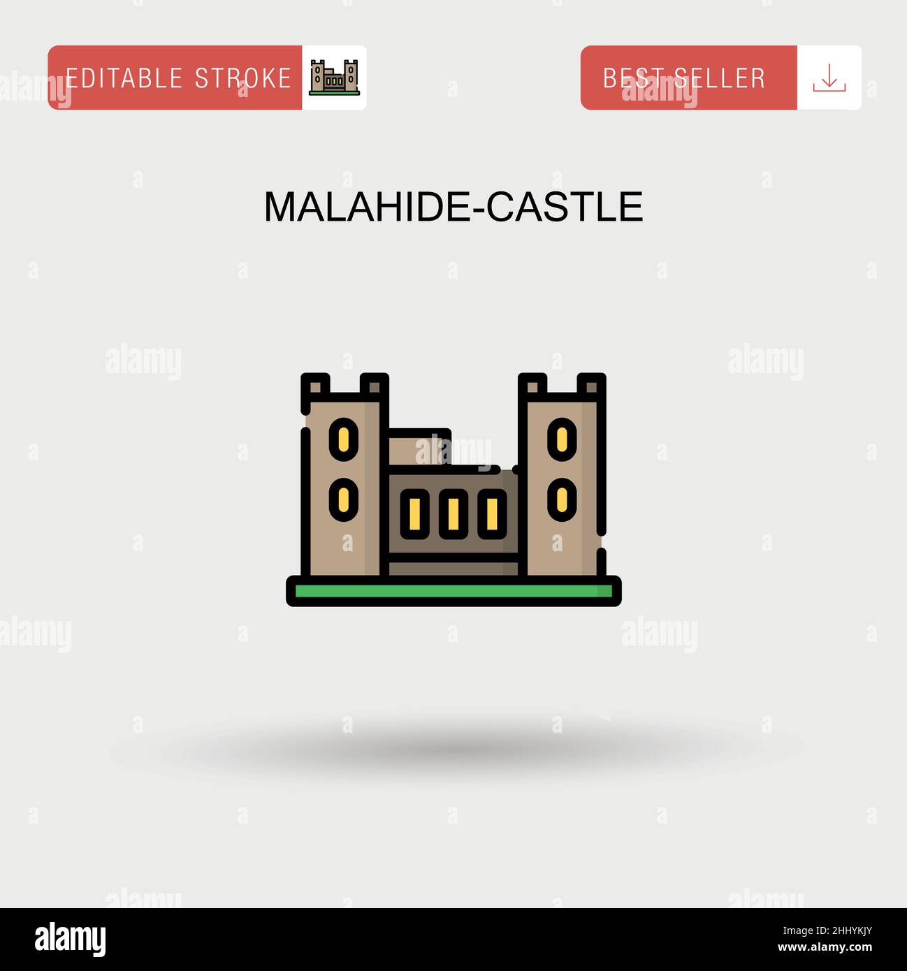 Malahide-château simple icône de vecteur. Illustration de Vecteur