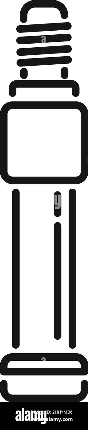 Vecteur de contour de l'icône de la casquette de pneu de vélo. Roue de service Illustration de Vecteur