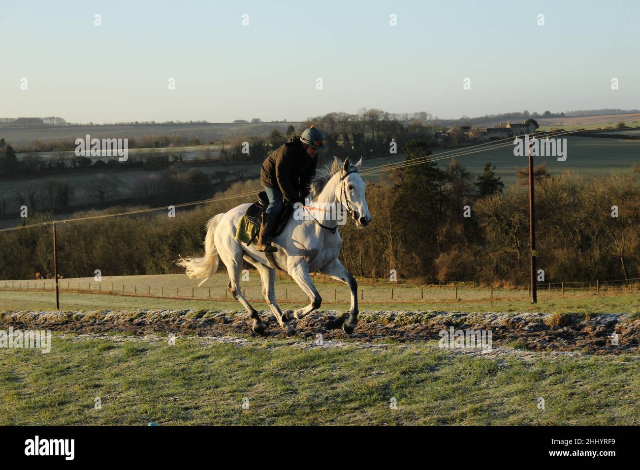 Bristol de mai sur les gallops de Naunton, Gloucestershire Banque D'Images