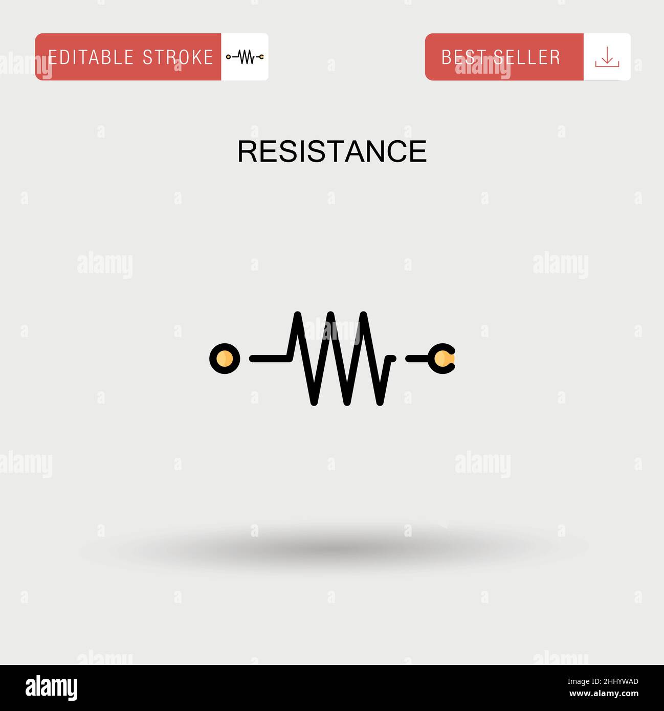 Icône de vecteur simple de résistance. Illustration de Vecteur
