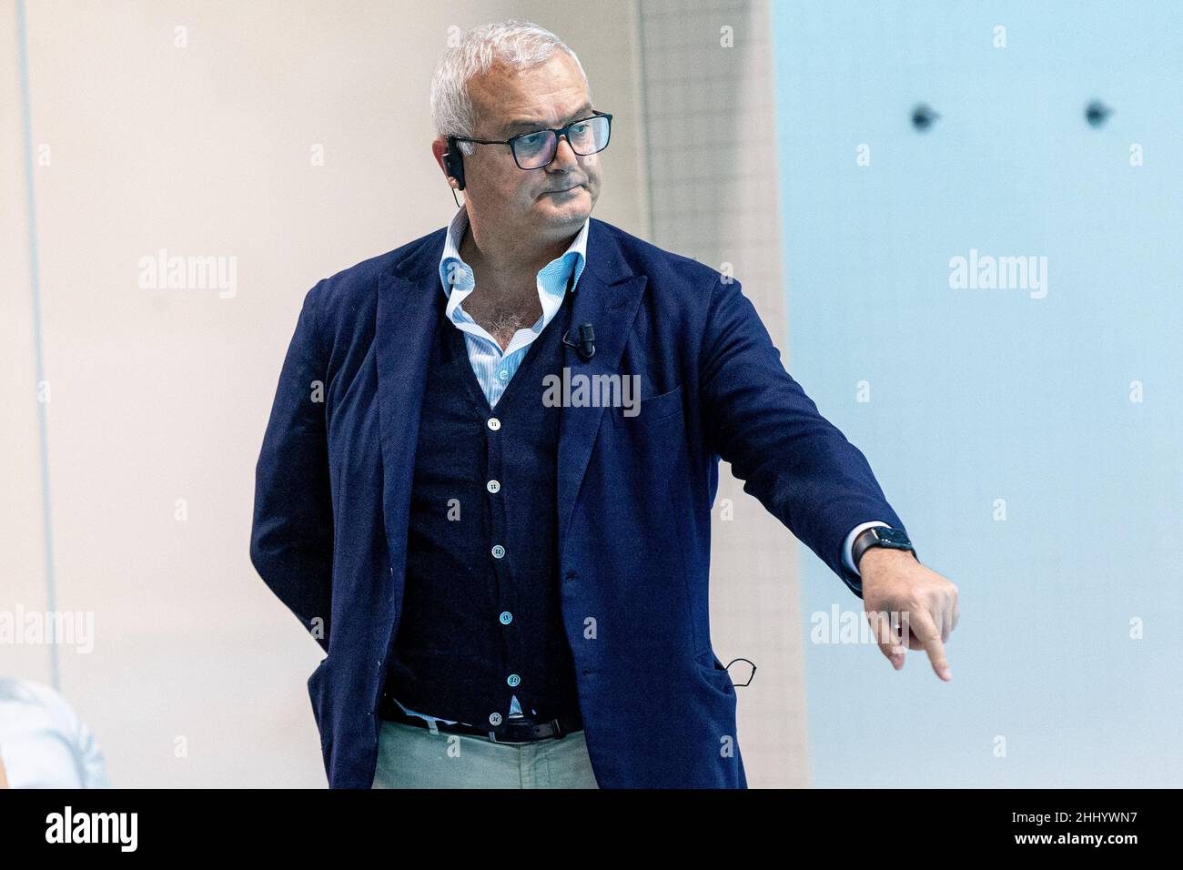 Milan, Italie - janvier 25 2022 - friendly water polo match Pro Recco vs All Stars from italian teams - sandro campagna coach All stars Credit: Christian Santi/Alamy Live News Banque D'Images