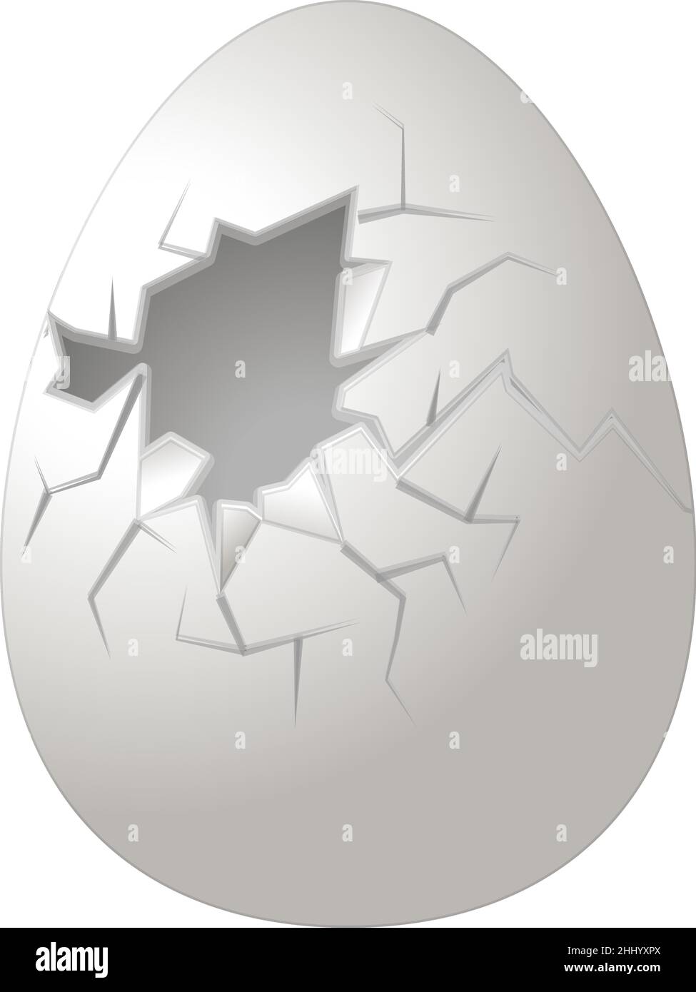 Vecteur de dessin animé de l'icône d'œuf de coque. pâques à l'aubergine Illustration de Vecteur