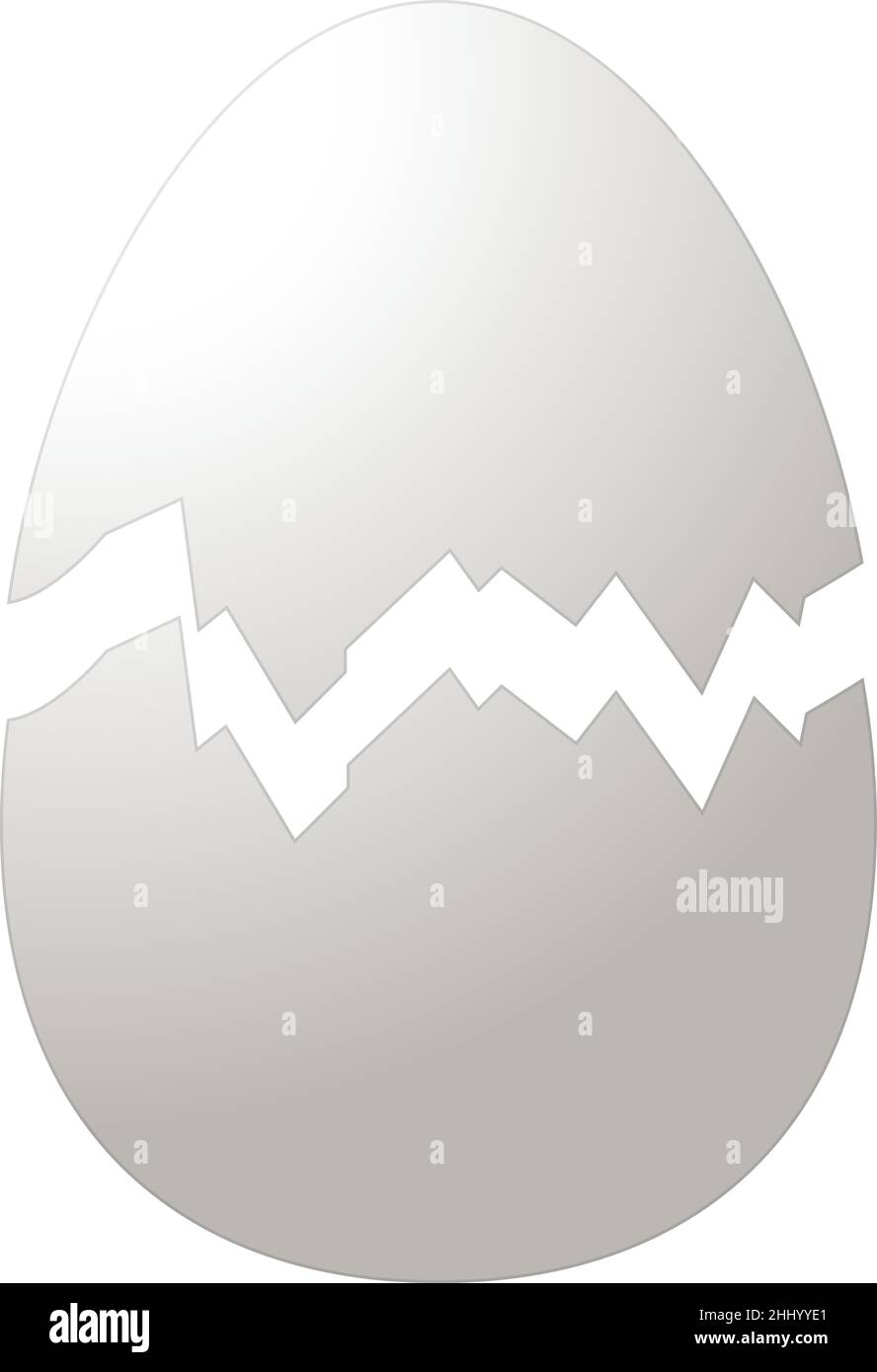 Vecteur de dessin animé de l'icône de pause de coquille d'œuf. Œuf cassé Illustration de Vecteur
