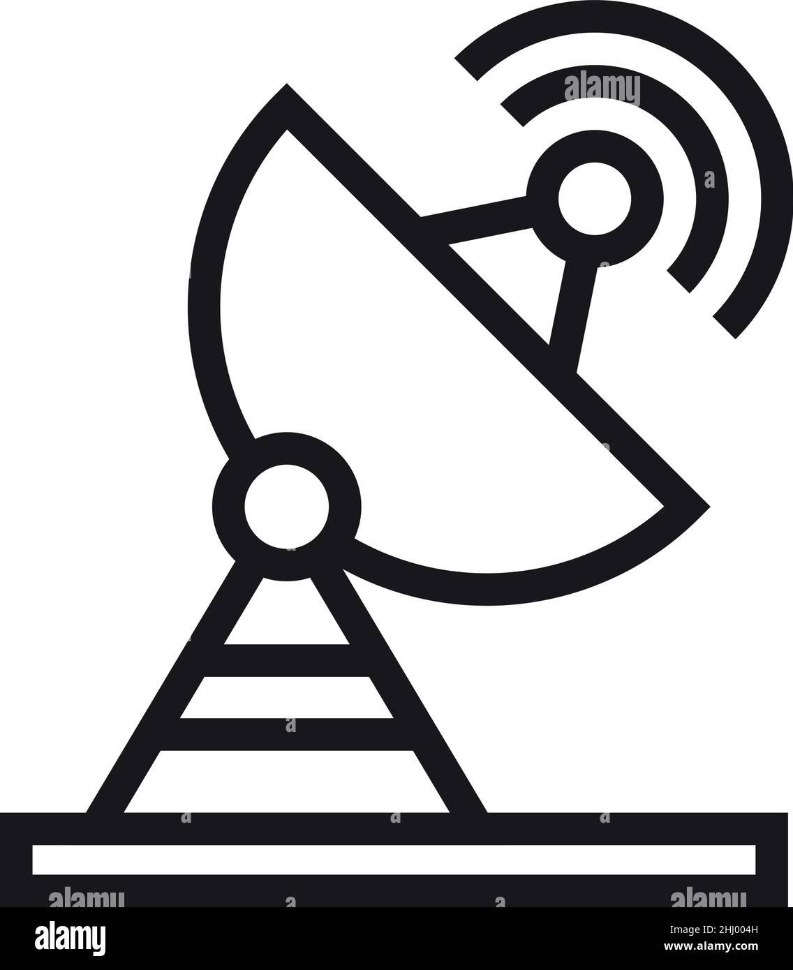 Icône satellite.Antenne parabolique.Récepteur d'informations Illustration de Vecteur