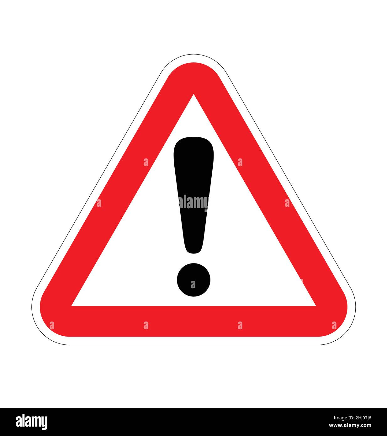 avertissement de danger classique attention danger signe de danger dans le triangle rouge blanc symbole vecteur isolé sur fond blanc Illustration de Vecteur