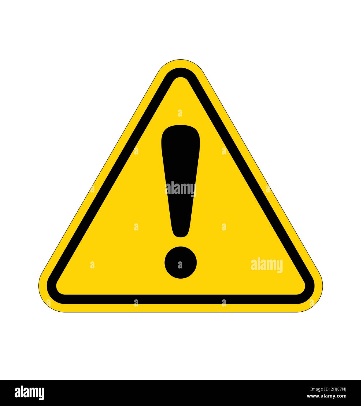 avertissement de danger classique attention danger signe de danger dans le triangle jaune symbole vecteur isolé sur fond blanc Illustration de Vecteur