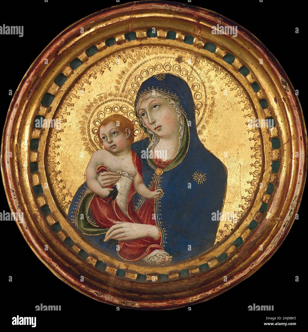 Madonna et l'enfant milieu du 15th siècle Sano di Pietro (Ansano di Pietro di Mencio) Italien.Madonna et l'enfant 458980 Banque D'Images