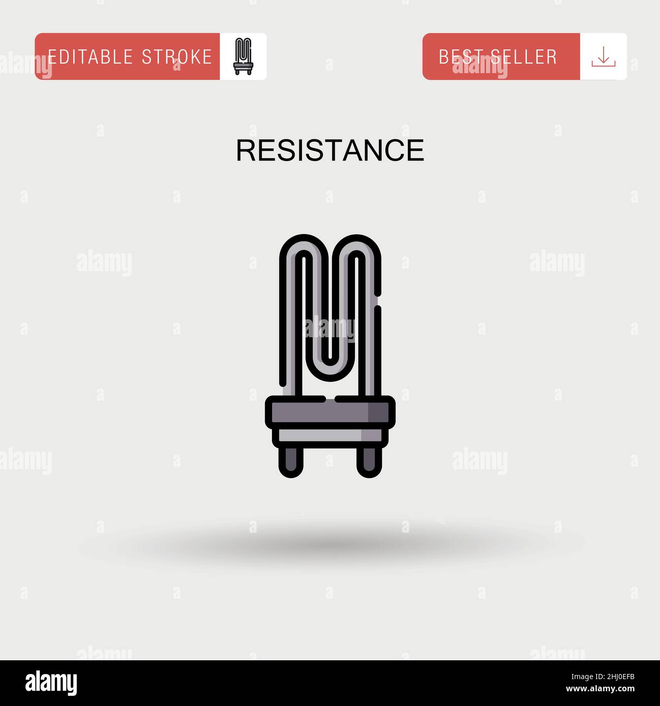 Icône de vecteur simple de résistance. Illustration de Vecteur