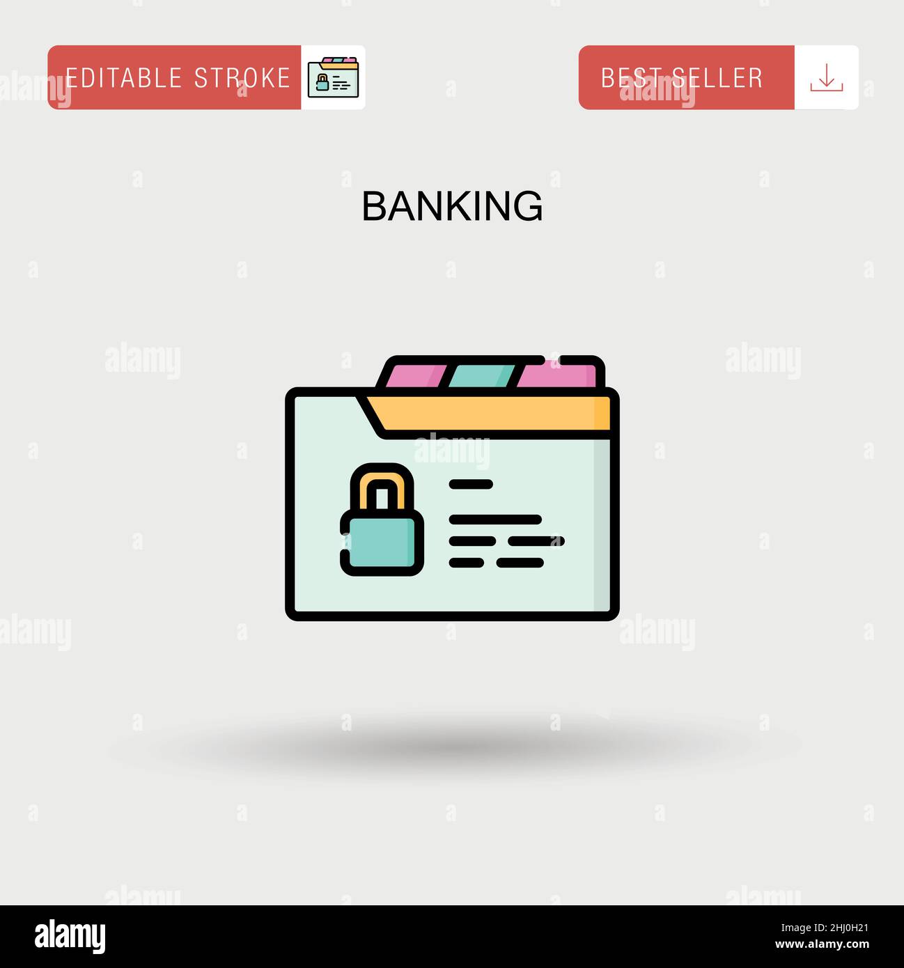 Icône de vecteur simple bancaire. Illustration de Vecteur