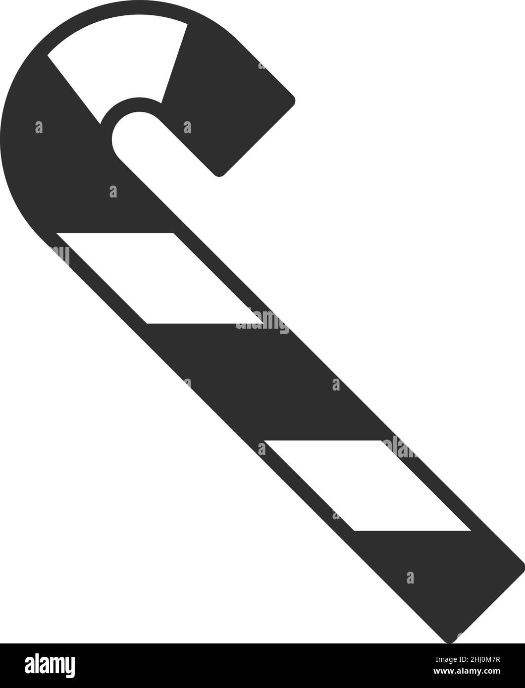 Icône canne à sucre.Vacances traditionnelles sucrées.Symbole de Noël Illustration de Vecteur