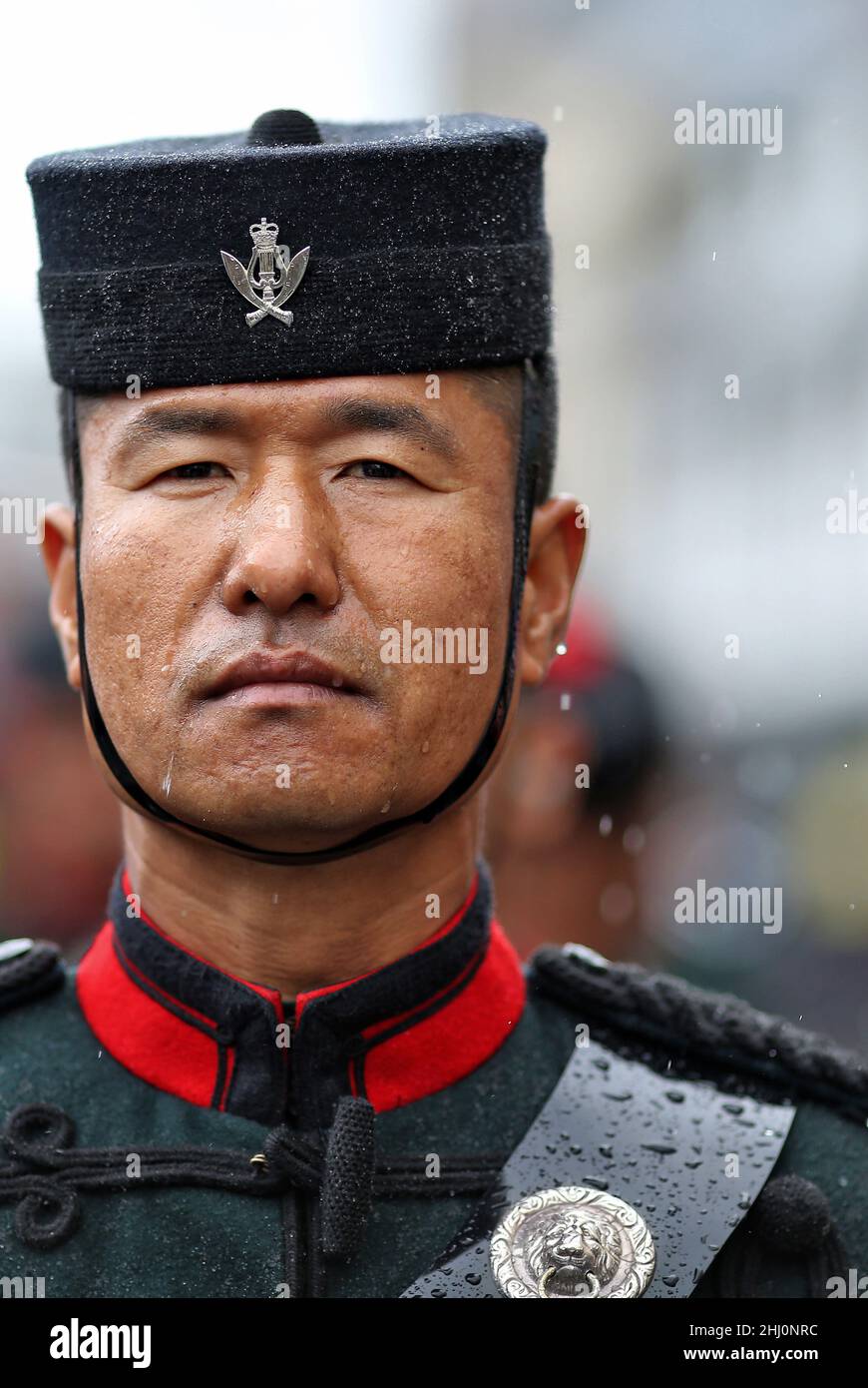 Brecon, Powys, pays de Galles, Gurkha Freedom Parade le 9th juin 2019.Le groupe de la Brigade de Gurkhas a dirigé la procession pendant la Parade de la liberté en B. Banque D'Images