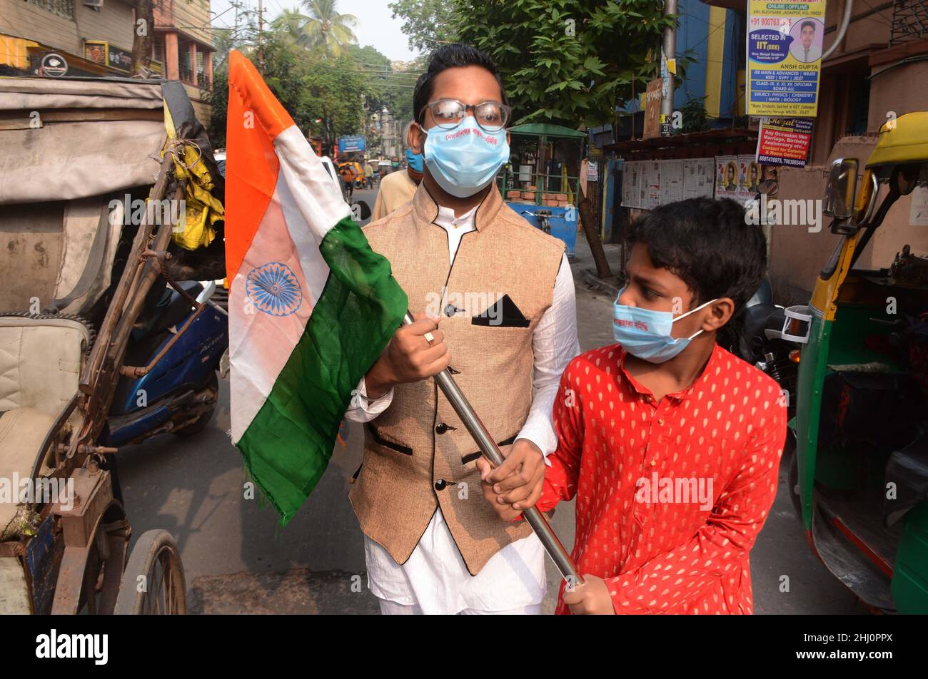 Kolkata, Bengale occidental, Inde.26th janvier 2022.73rd célébration de la fête de la République à Kolkata.(Credit image: © Avik Purkait/Pacific Press via ZUMA Press Wire) Banque D'Images