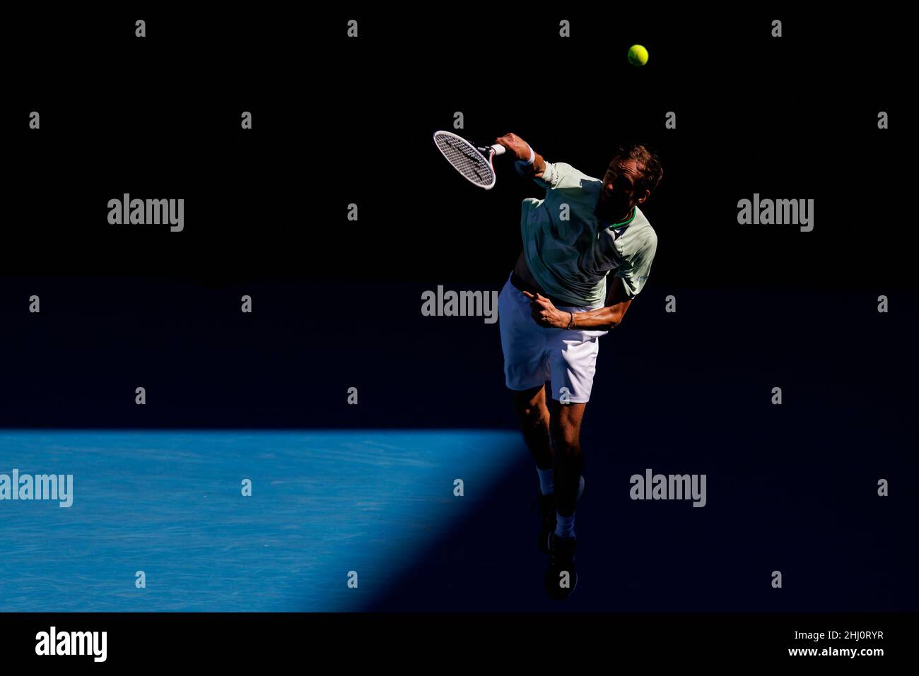 DANIIL MEDVEDEV (RUS) en action à l'Open d'Australie de 2022 le samedi 2022 janvier, Melbourne Park Banque D'Images