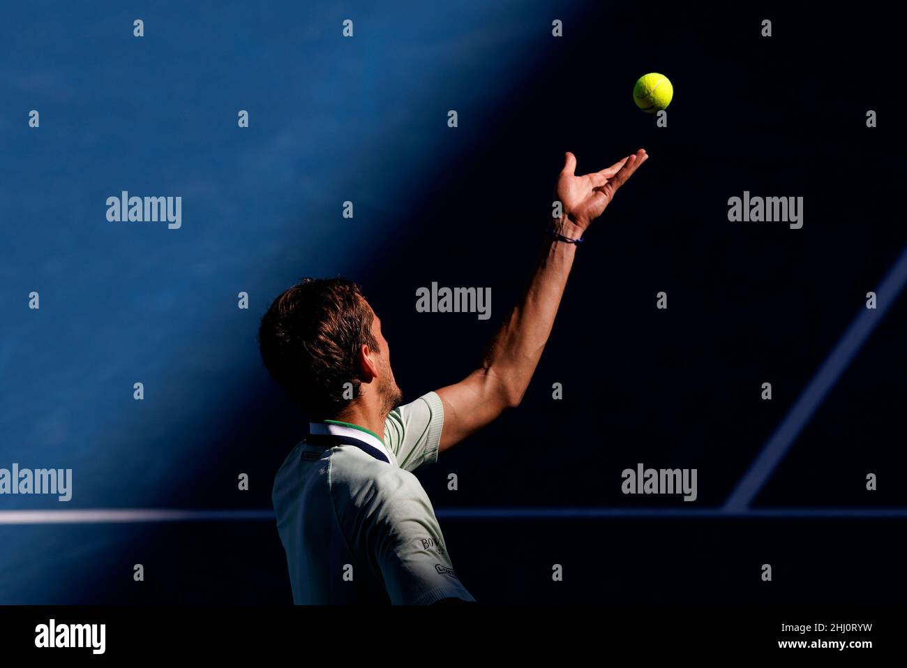 DANIIL MEDVEDEV (RUS) en action à l'Open d'Australie de 2022 le samedi 2022 janvier, Melbourne Park Banque D'Images