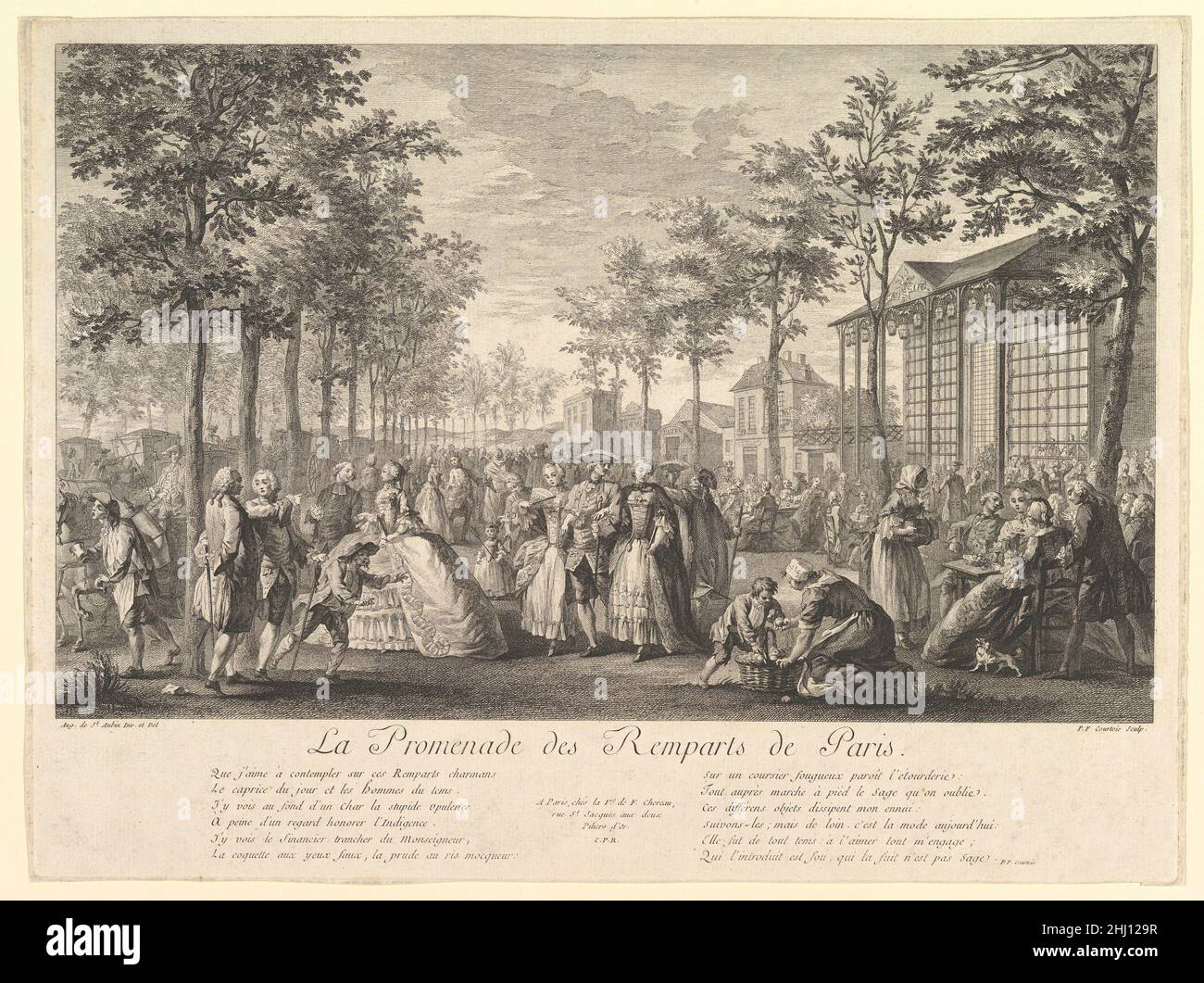 La Promenade des remparts de Paris 1760 Pierre François courtois Français.La Promenade des remparts de Paris 423442 Banque D'Images