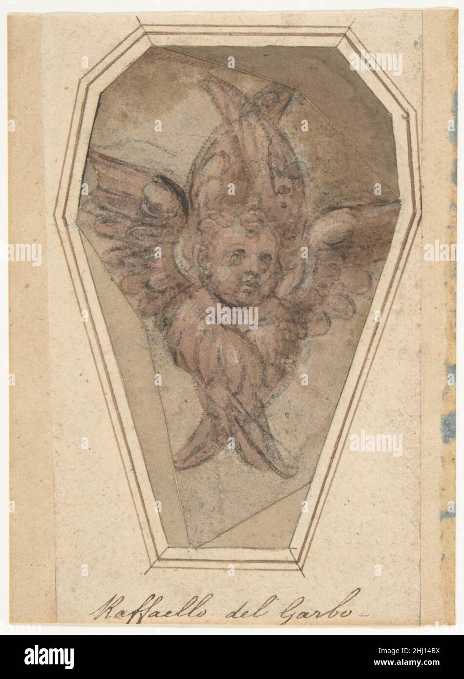 A Seraph (dessin pour une broderie) 1466–1524 Raffaellino del Garbo (également connu sous le nom de Raffaelle de' Capponi et Raffaelle de' Carli) Italien.Un Seraph (dessin pour broderie) 338838 Banque D'Images