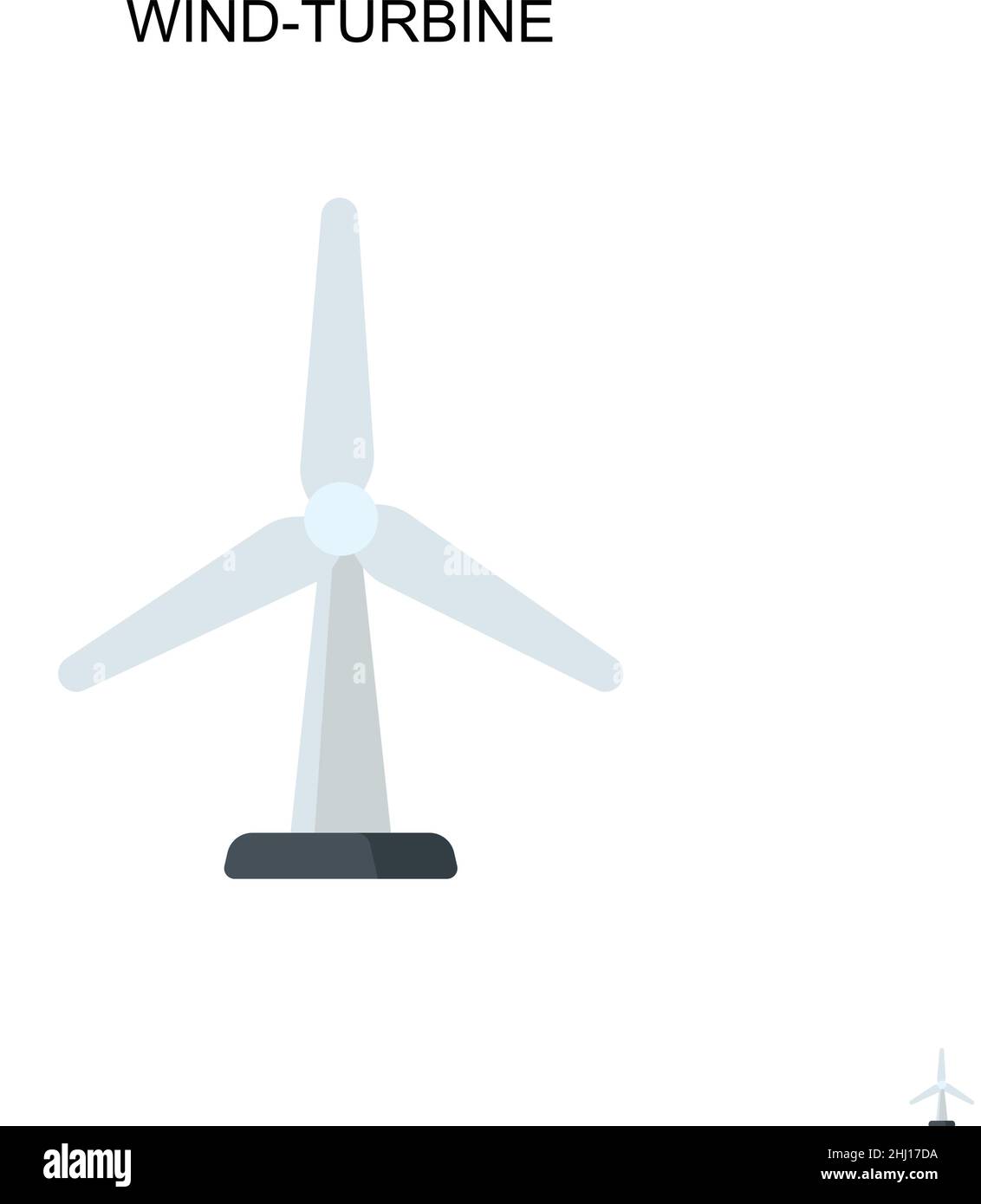Icône vecteur simple éolienne.Modèle de conception de symbole d'illustration pour élément d'interface utilisateur Web mobile. Illustration de Vecteur