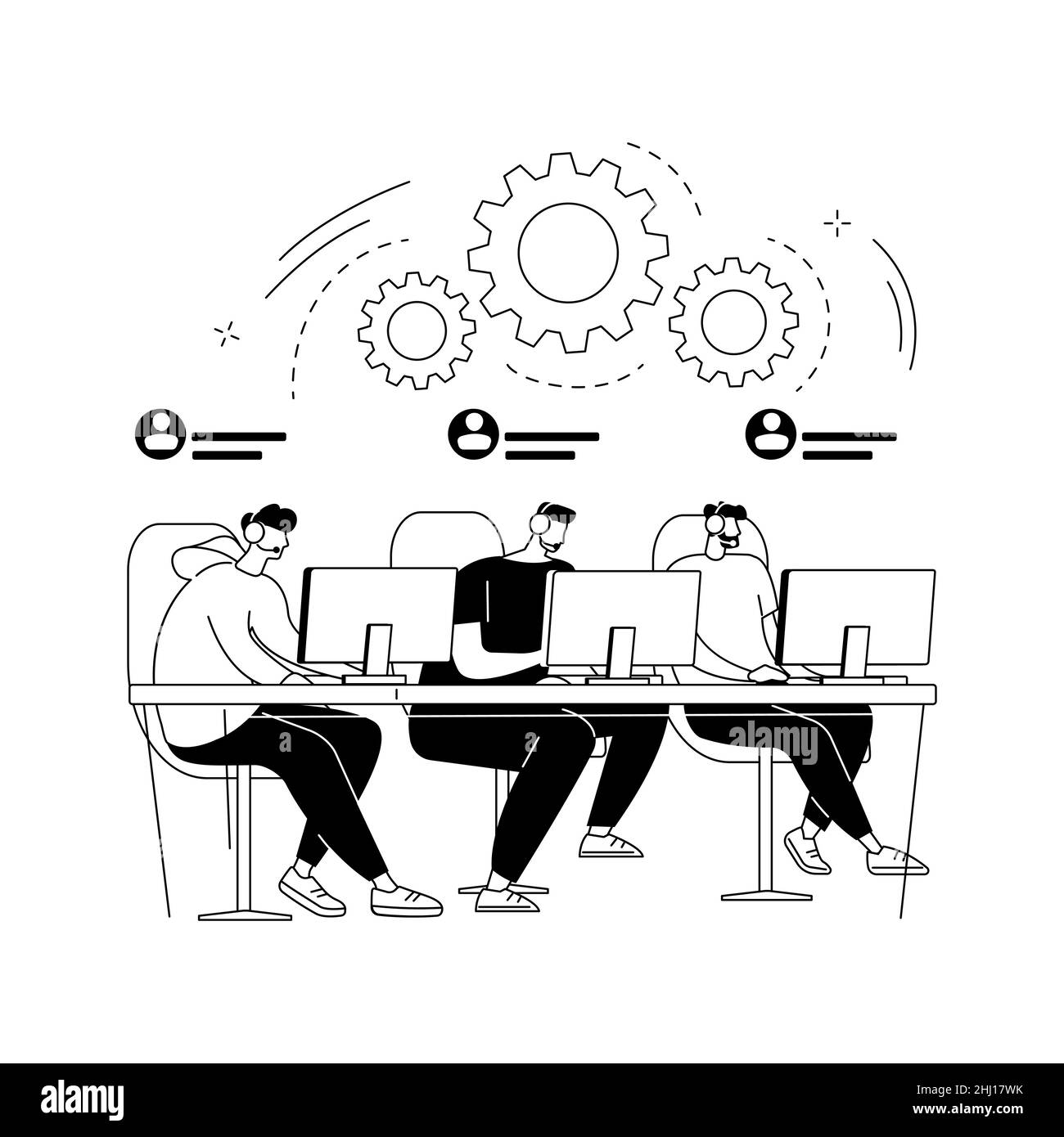 Illustration du vecteur de concept abstrait de Cybersport Team. Illustration de Vecteur
