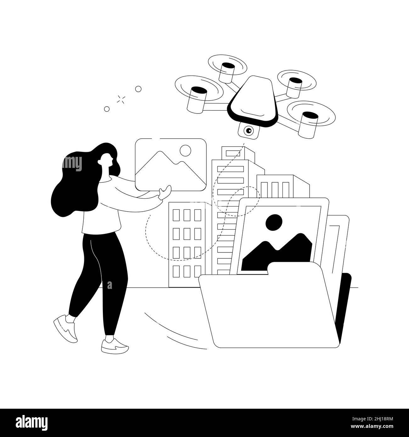 Photographie aérienne concept abstrait illustration vectorielle. Illustration de Vecteur