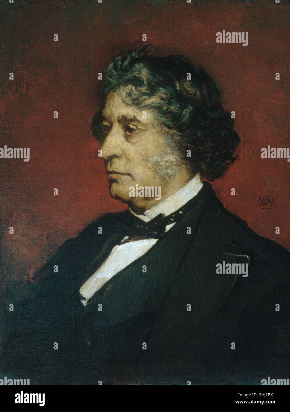 Charles Sumner 1875 William Morris Hunt américain.Charles Sumner 11175 Banque D'Images