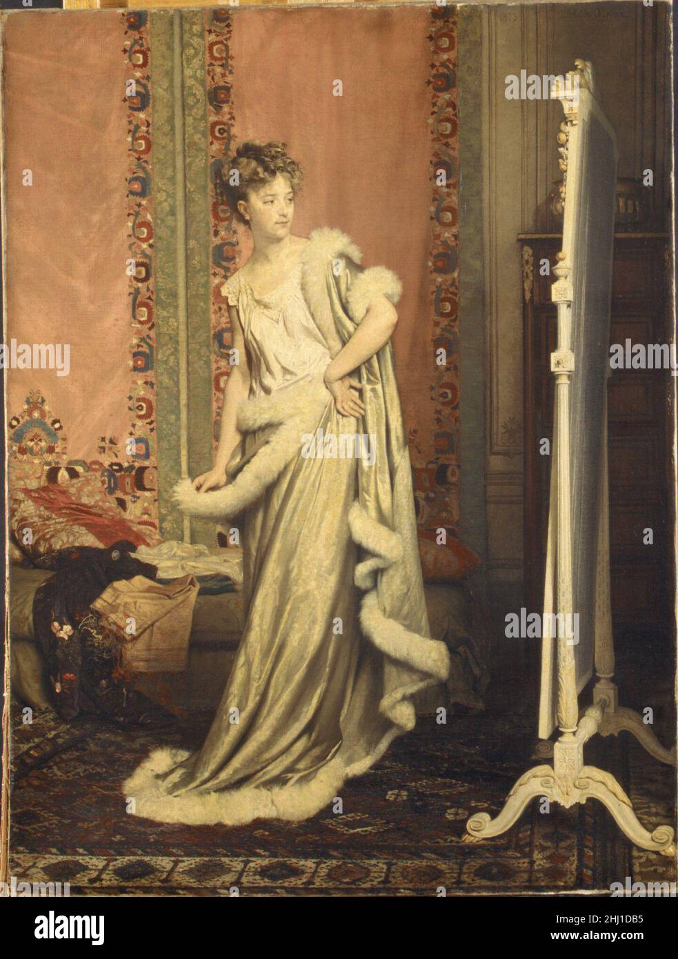 Avant le miroir 1873 Pierre-Paul-Léon Glaize Français.Avant le miroir 436519 Banque D'Images