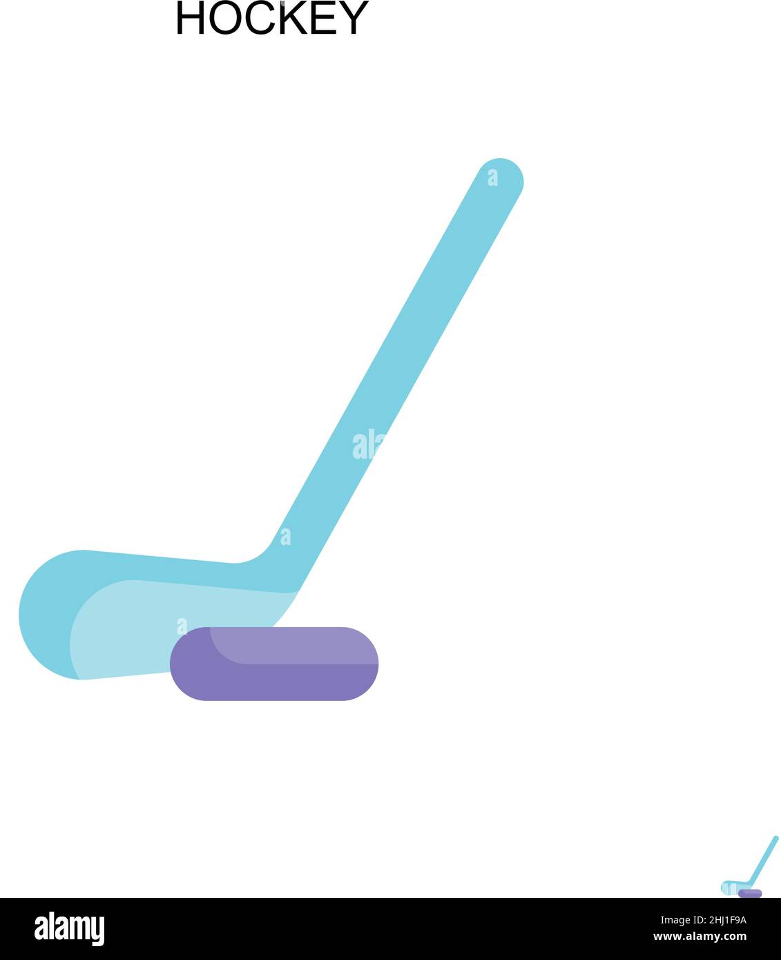 Icône de vecteur simple de hockey.Modèle de conception de symbole d'illustration pour élément d'interface utilisateur Web mobile. Illustration de Vecteur