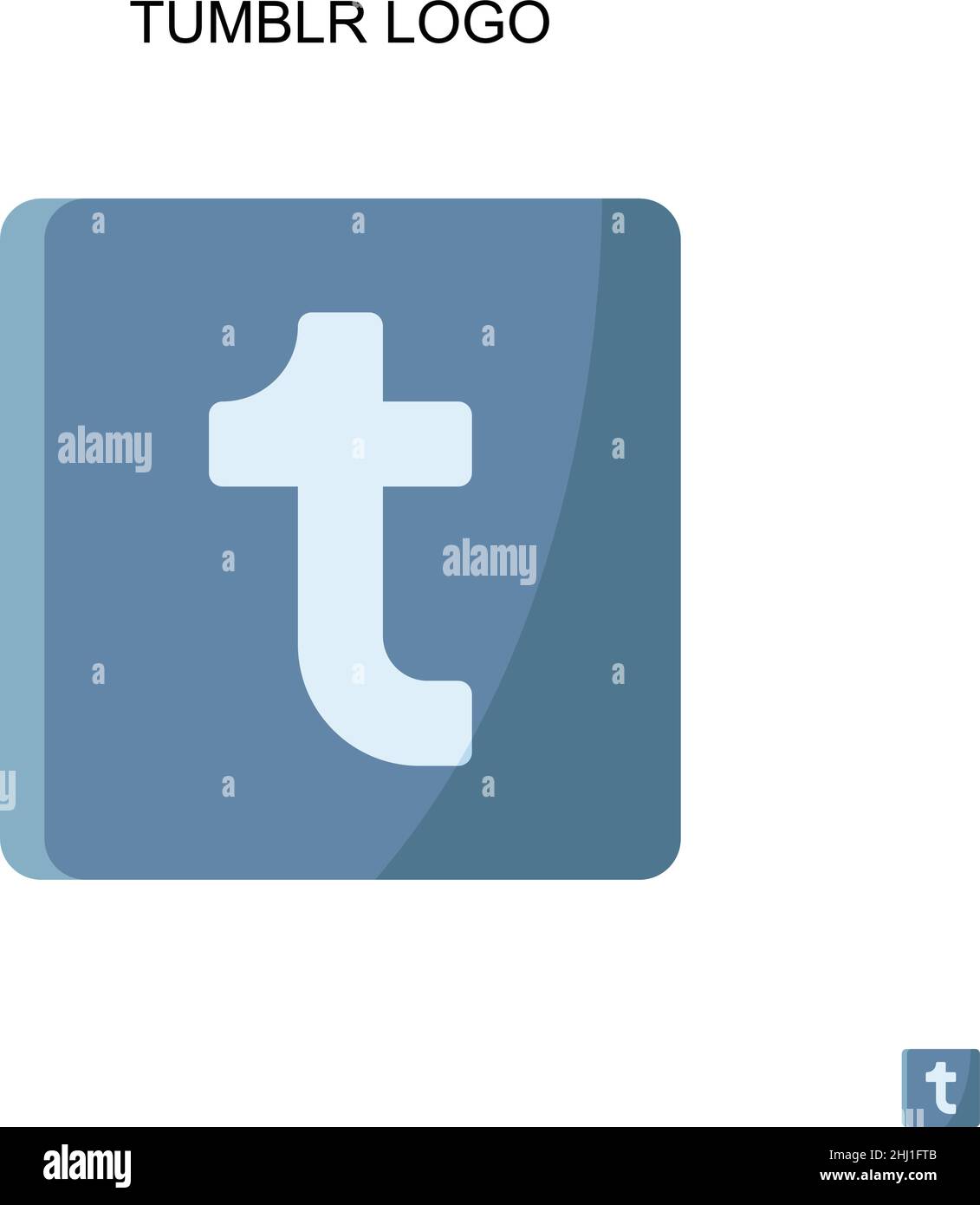 Logo Tumblr icône vecteur simple.Modèle de conception de symbole d'illustration pour élément d'interface utilisateur Web mobile. Illustration de Vecteur