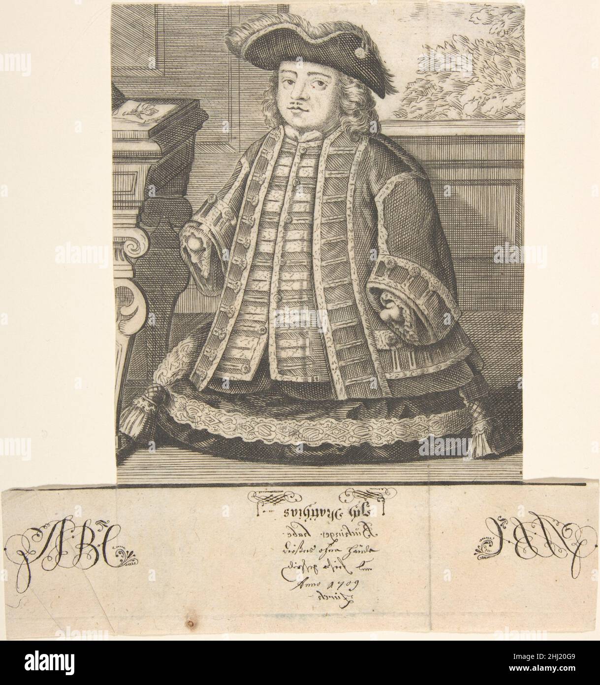 Portrait de Matthias Buchinger (1674-1739) 1709 Anonyme.Portrait de Matthias Buchinger (1674-1739) 380418 artiste: Anonyme, Portrait de Matthias Buchinger (1674-1739), 1709, Etching, feuille: Env. 7 5/8 x 7 1/4 po.(19,4 x 18,4 cm).Metropolitan Museum of Art, New York.Achat, cadeau Jean A. Bonna, 2007 (2007.223.45) Banque D'Images Portrait de Matthias Buchinger (1674-1739) 1709 Anonyme.Portrait de Matthias Buchinger (1674-1739) 380418 artiste: Anonyme, Portrait de Matthias Buchinger (1674-1739), 1709, Etching, feuille: Env. 7 5/8 x 7 1/4 po.(19,4 x 18,4 cm).Metropolitan Museum of Art, New York.Achat, cadeau Jean A. Bonna, 2007 (2007.223.45) Banque D'Images