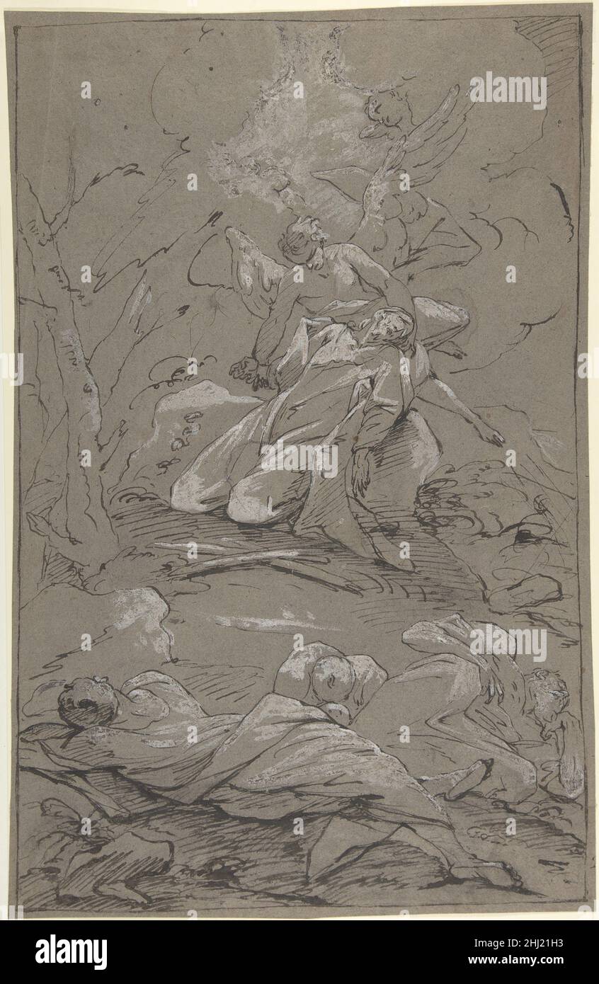 Christ dans le jardin de Gethsemane 1712–62 Paul Troger autrichien.Christ dans le jardin de Gethsemane 334983 Banque D'Images