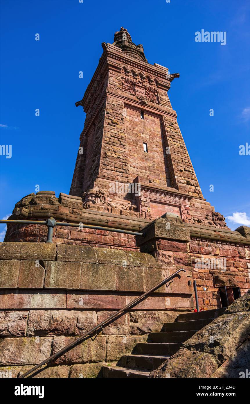 Monument Kyffhäuser sur la colline de Kyffhäuser, Thuringe, Allemagne, 14 août 2017. Banque D'Images