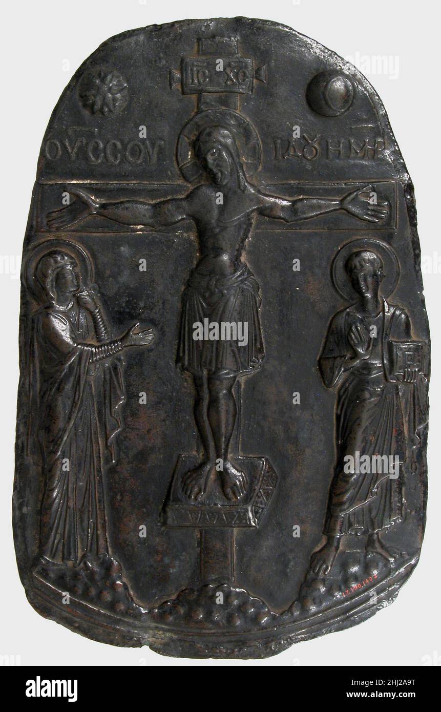 Plaque avec la Crucifixion 16th siècle européenne.Plaque avec la Crucifixion 464022 Banque D'Images