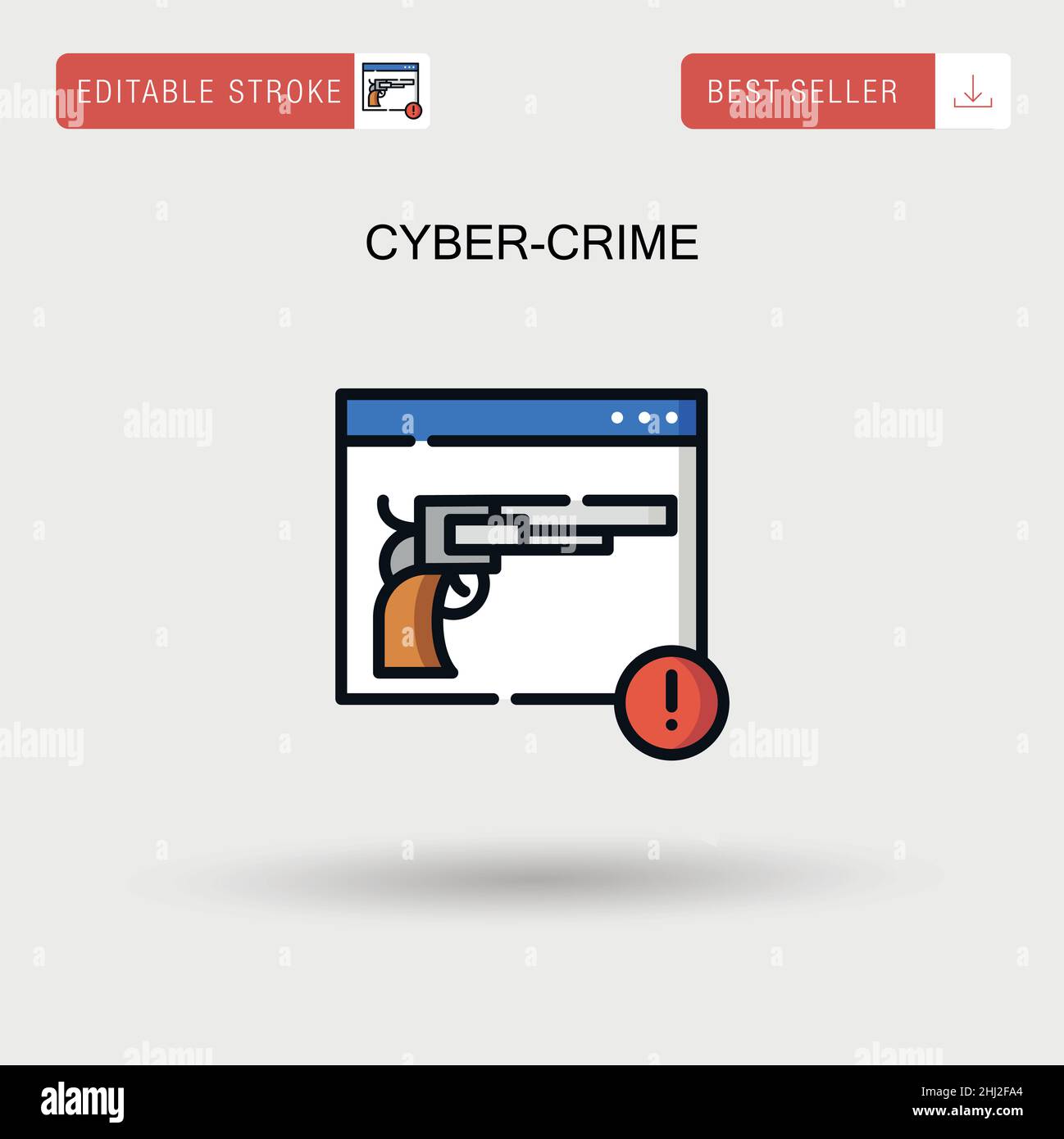 Cyber-crime simple vecteur icône. Illustration de Vecteur
