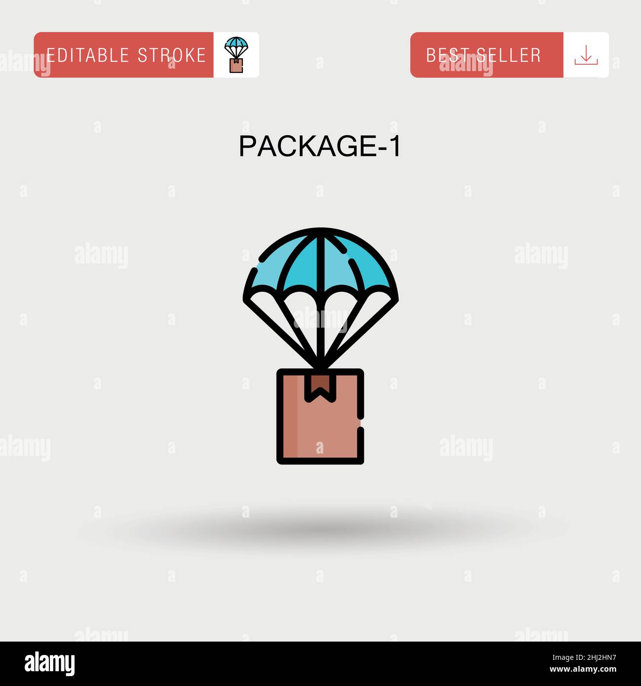 Package-1 icône de vecteur simple. Illustration de Vecteur