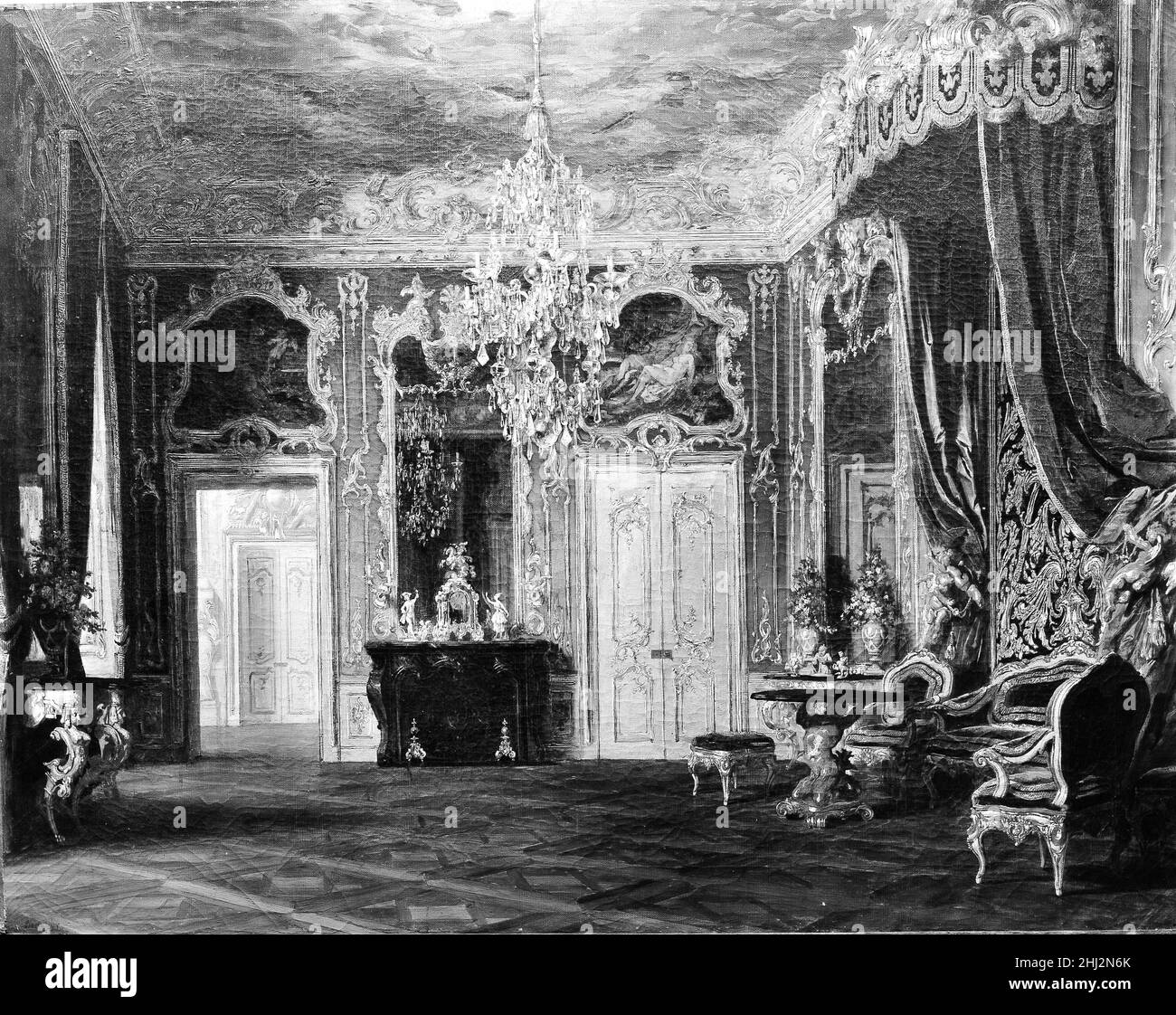 Projet pour une salle pour le roi Ludwig II (1854-1886) de Bavière Gyula Benczúr Hongrois.Projet pour une salle pour le Roi Ludwig II (1854-1886) de Bavière 435648 Banque D'Images