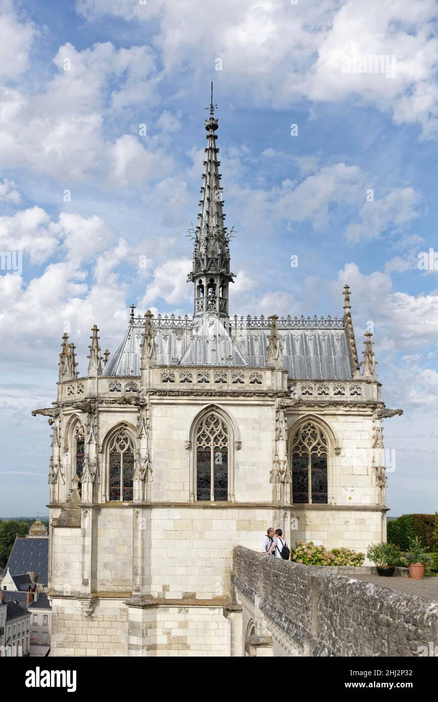Château Royal Damboise, Chapelle, Amboise, Centre, France Banque D'Images