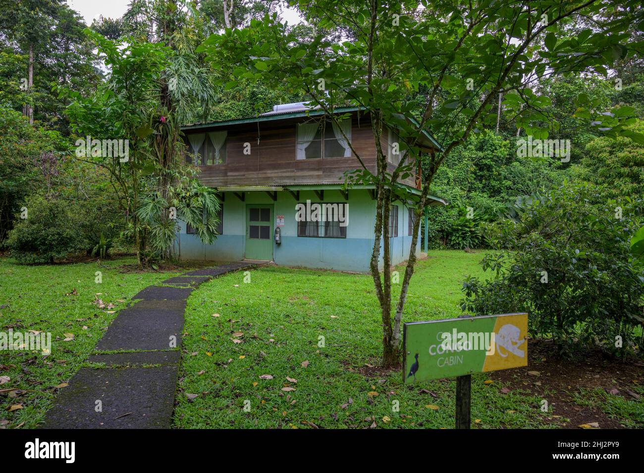 Hébergement pour les scientifiques, Station biologique de la Selva, Sarapiqui, Heredia, Costa Rica Banque D'Images