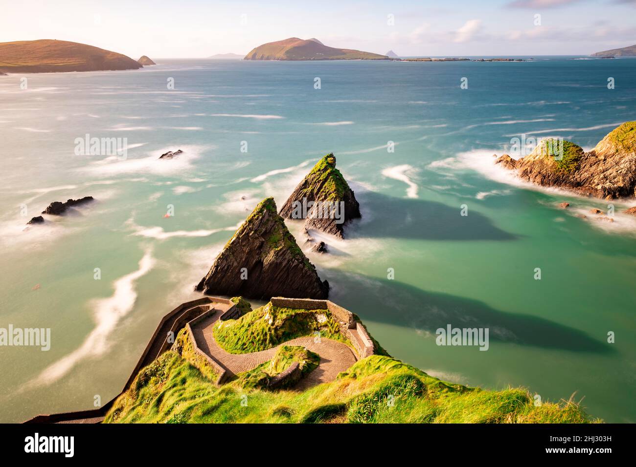 Dunquin Pier sur Slea Head Drive, Dingle Peninsula, Kerry, Irlande Banque D'Images