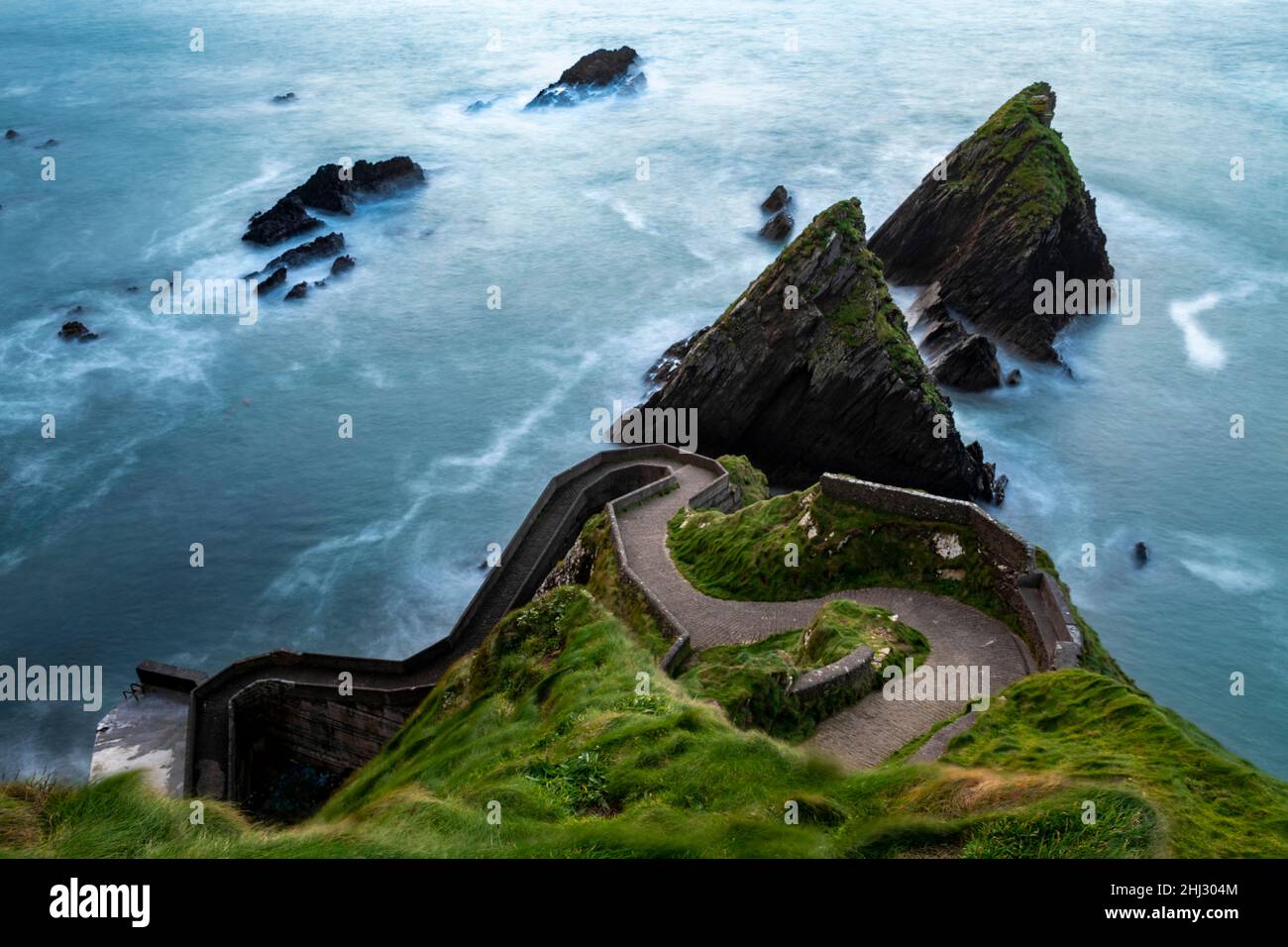 Dunquin Pier sur Slea Head Drive, Dingle Peninsula, Kerry, Irlande Banque D'Images